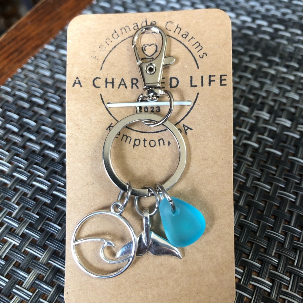 NOT FOR SALE.  NWT, Handmade by A Charmed Life. Sea Glass with Ocean Themes